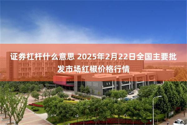 证券杠杆什么意思 2025年2月22日全国主要批发市场红椒价格行情