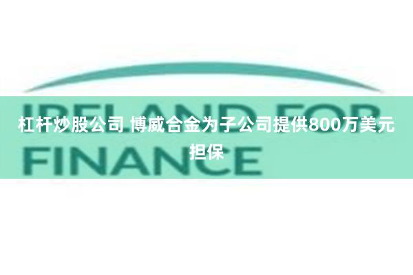 杠杆炒股公司 博威合金为子公司提供800万美元担保