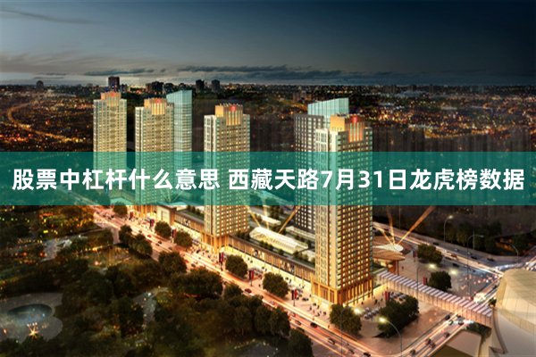 股票中杠杆什么意思 西藏天路7月31日龙虎榜数据