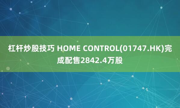 杠杆炒股技巧 HOME CONTROL(01747.HK)完成配售2842.4万股